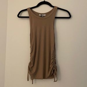 NWT Ribbed Nude High Neck Tank Top